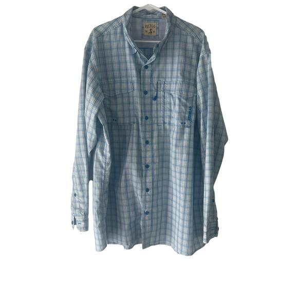 Red Head Brand Co. 2XL Tall Blue Fishing Outdoor Vented Button Up Shirt - Picture 1 of 11
